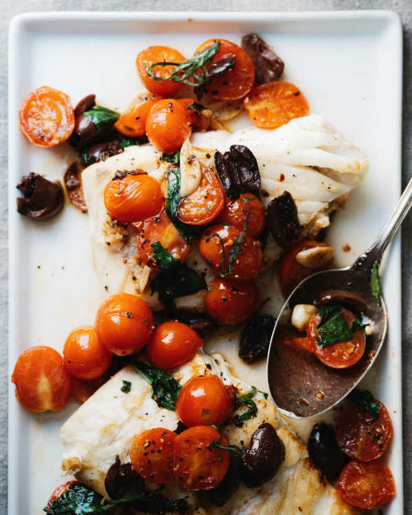 Halibut in Cherry Tomatoes
