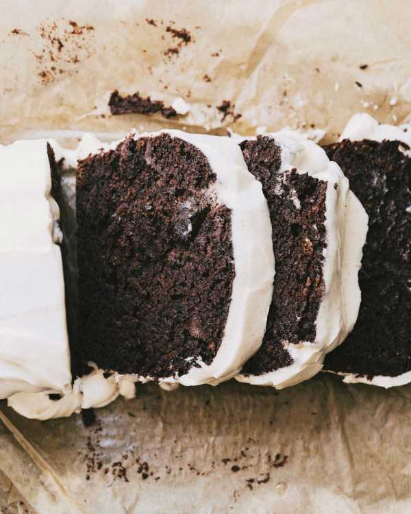 Cocoa Pumpkin Loaf w/ Cream Cheese Glaze