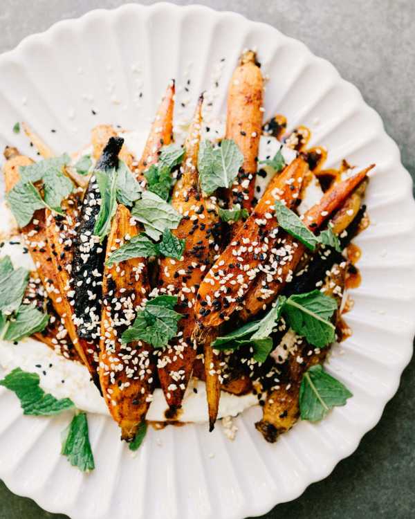 Harissa Honey Roasted Carrots w/ Whipped Feta