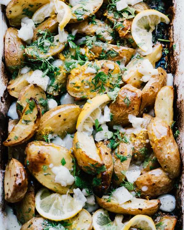 Lemon & Feta Potatoes