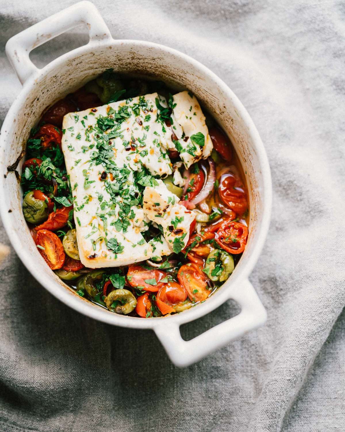 Roasted Tomato, Feta & Olive Dip