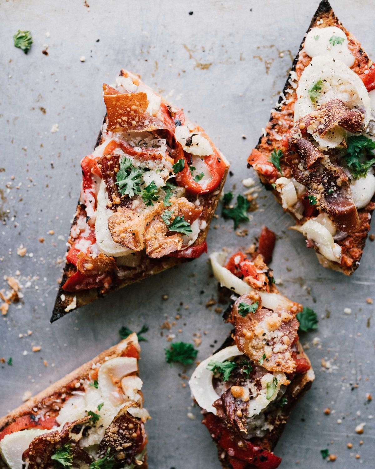 Spanish Style Baguette Pizzas w/ Fennel Salad