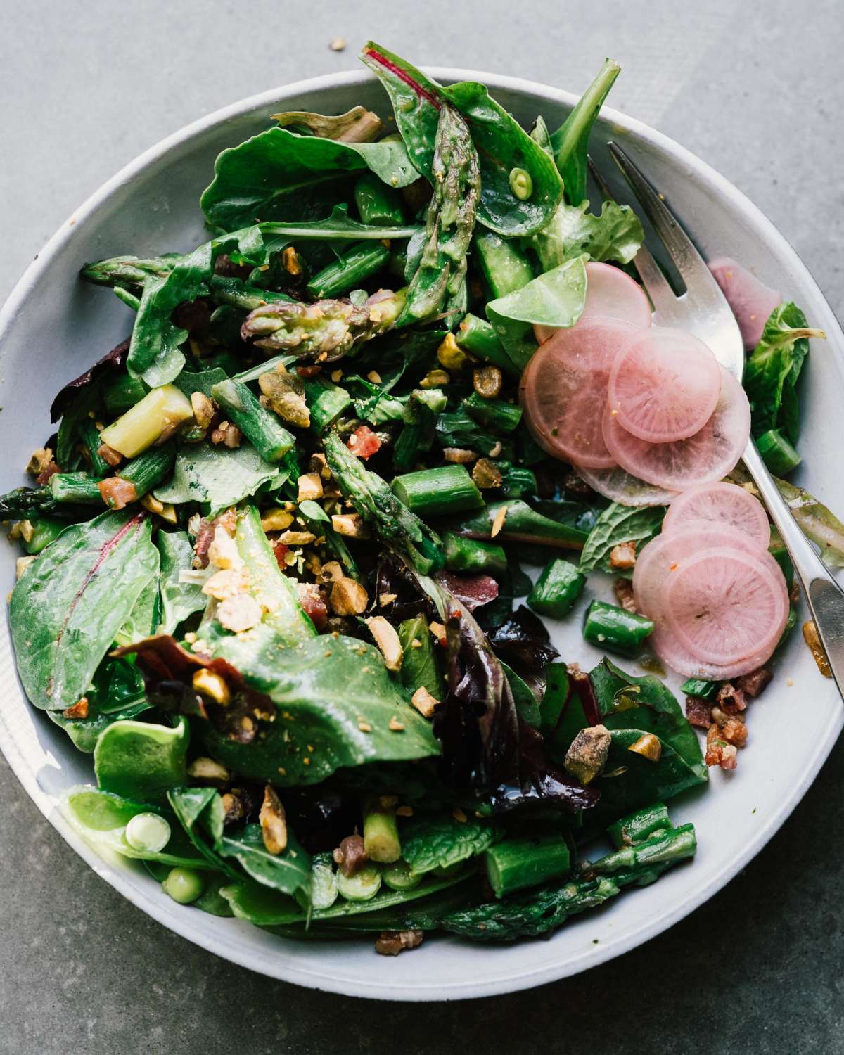 Asparagus Salad w/ Crispy Pancetta