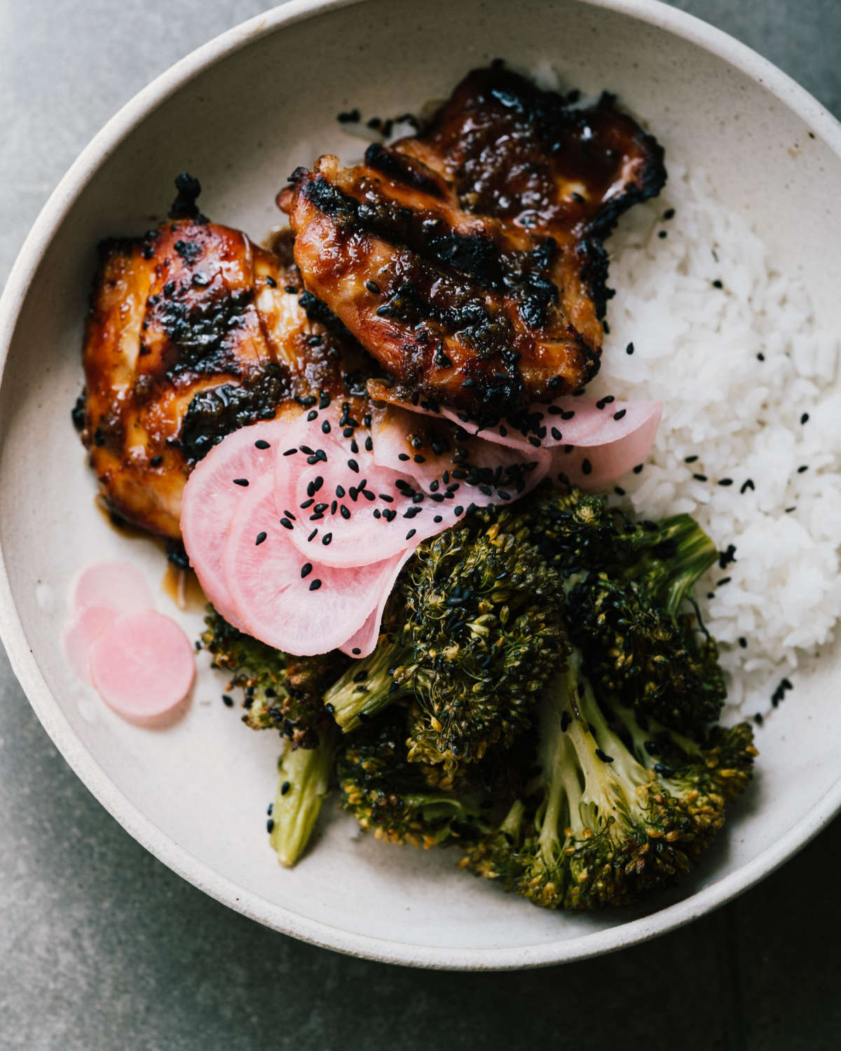 Teriyaki Chicken w/ Rice & Sesame Blasted Broccoli