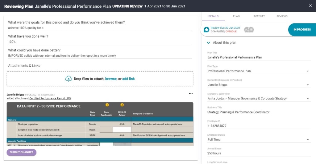 Review your Government Strategy and Staff Performance