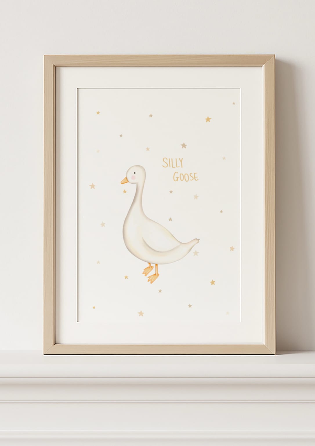 Children/ Nursery Animal Neutral Wall Art - Silly Goose A4/A3 ...