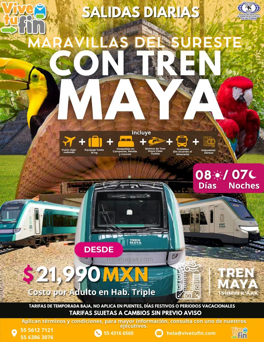 Maravillas del Sureste con Tren Maya