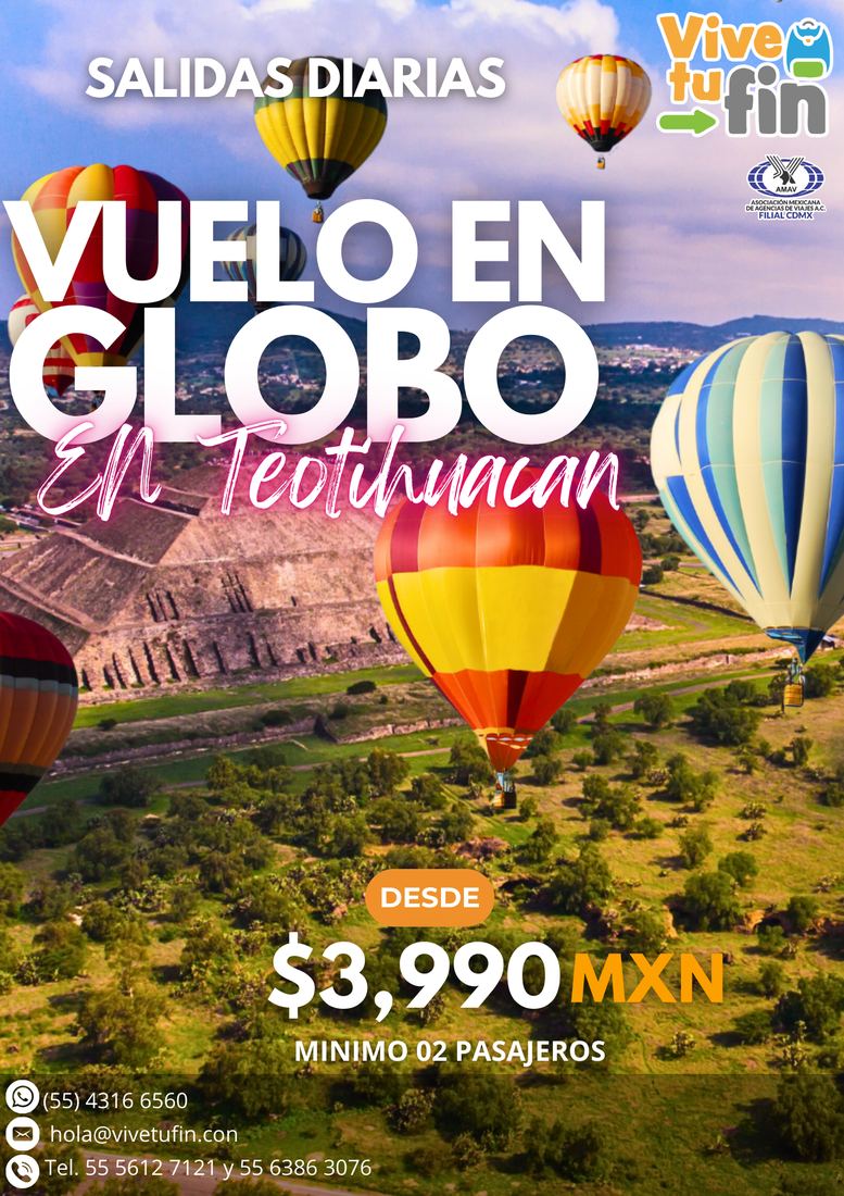 Vuelo en Globo en Teotihuacán