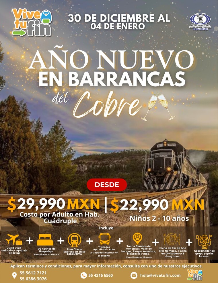 Año Nuevo en Barrancas del Cobre