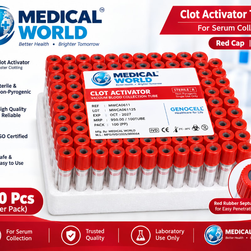 CLOT ACTIVATOR TUBE FOR SERUM COLLECTION