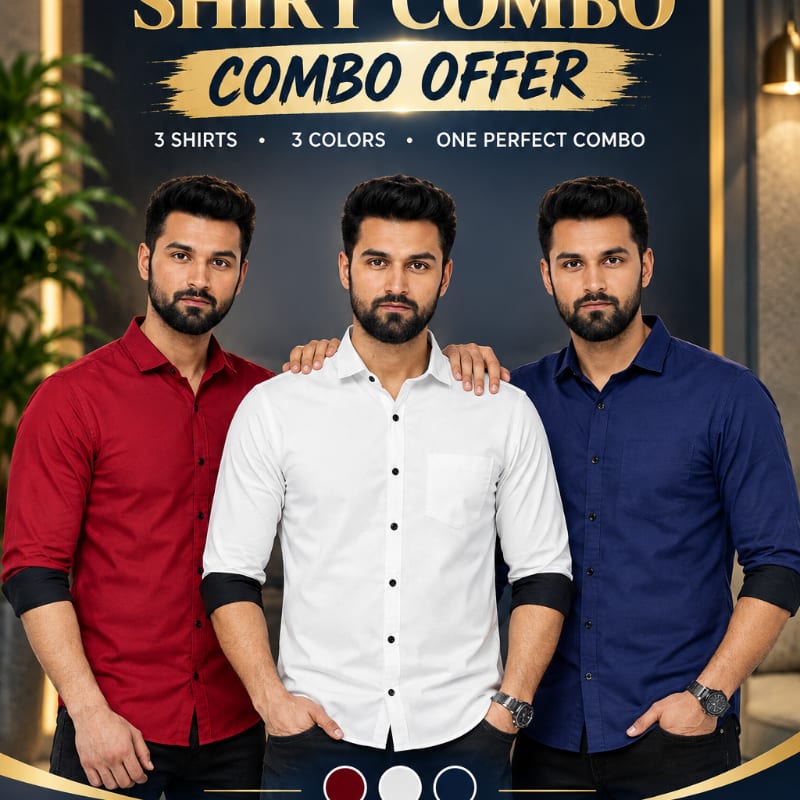 Shirt combo offer size m