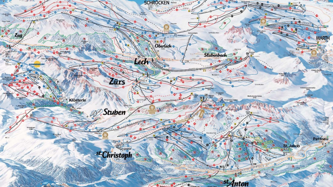 St. Anton pistkarta - 305 km pister