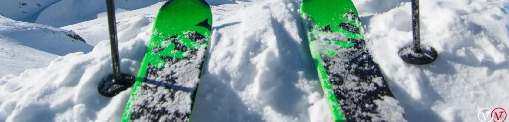 P� toppen af pisten i Val Thorens