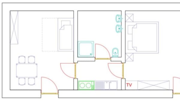 3-rumsl�genhet - 6 personer (Nr. 4)