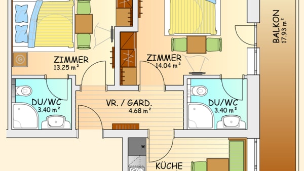 3-v�relses lejlighed - 4 personer (Nr. 21)