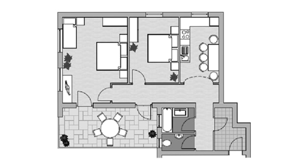 3-v�relses lejlighed - 2-5 personer (Nr 1)