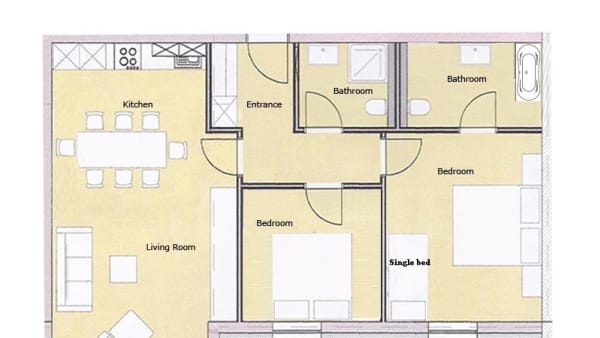 3-v�relses lejlighed - 7 personer � (SW2C)