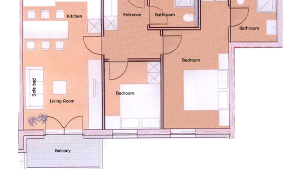 3-v�relses lejlighed - 6 personer � (SW2)