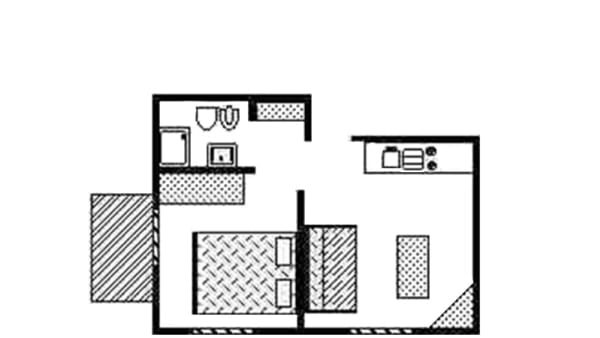 2-rumsl�genhet - 3 personer  (Type 1)