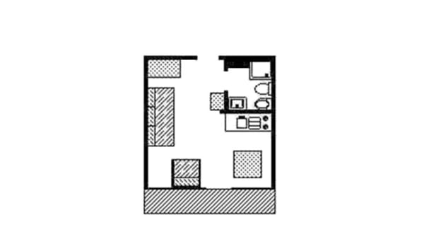 1-rumsl�genhet - 2 personer (Studio 1)