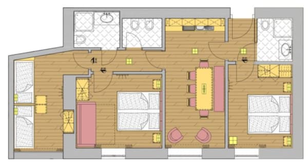 4-rumslgenhet - 6/8 personer (Nr. 8)