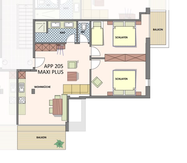 3-vrelses lejlighed - 6 personer - Maxi Plus