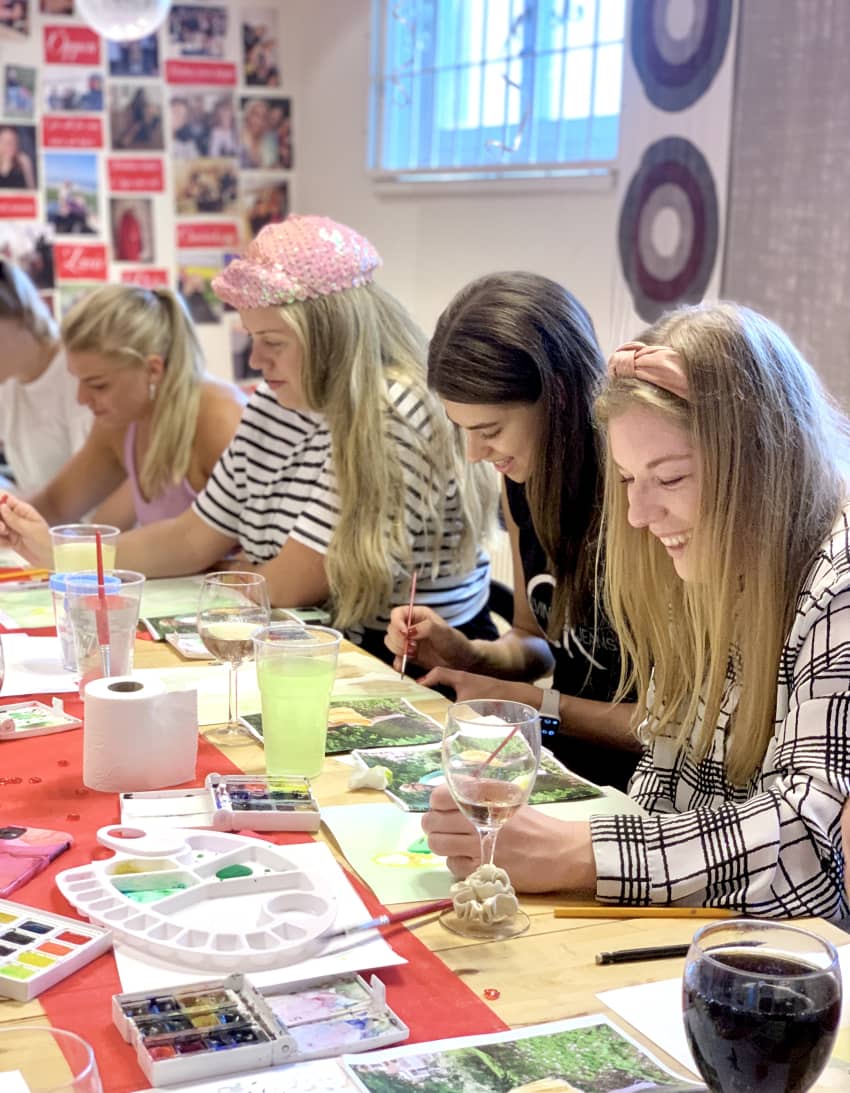 Sip and paint med akvarell