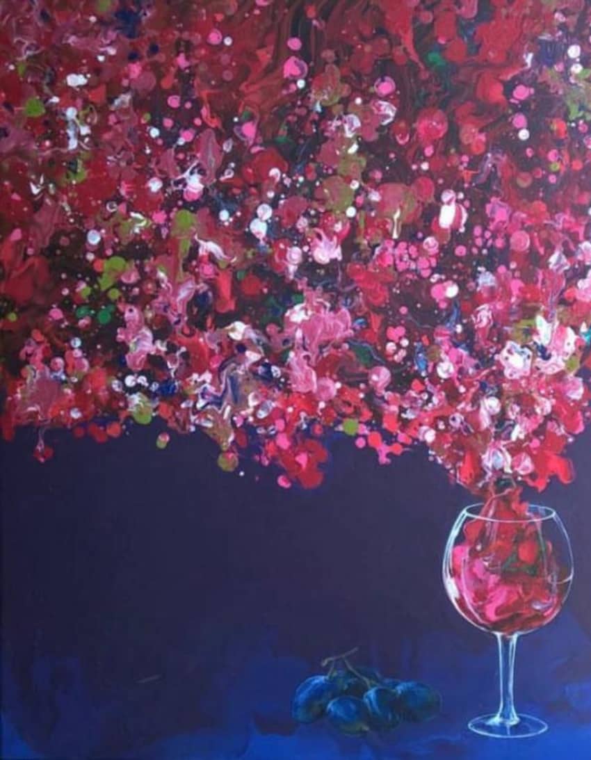 Paint & sip - Flowers, Art and Wine