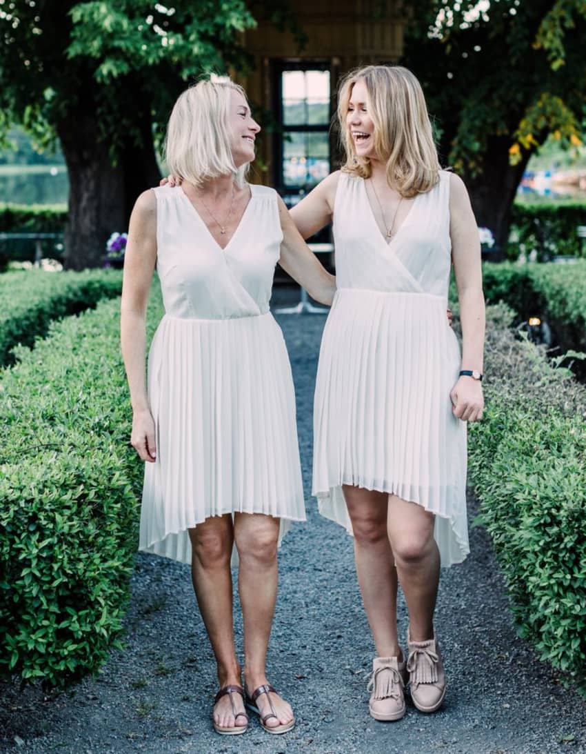 Ali and jay blush left bank dress hot sale