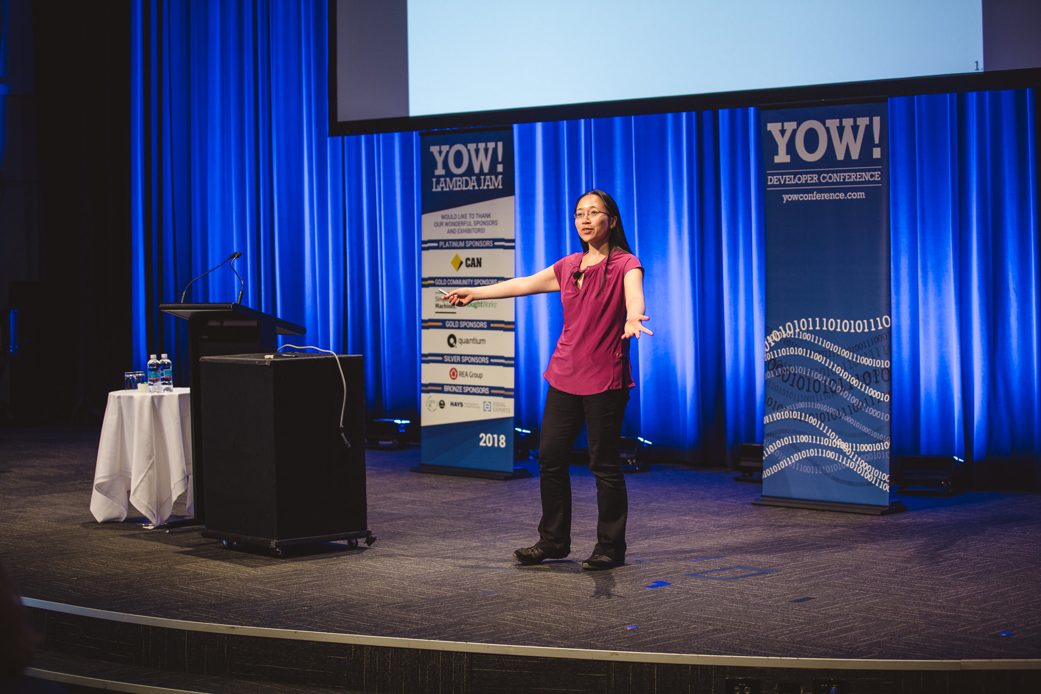Eugenia Cheng on stage