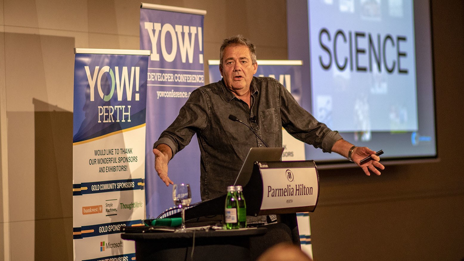 Dave Farley on stage at YOW! Perth