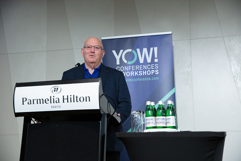 Speaker on stage at YOW! Perth