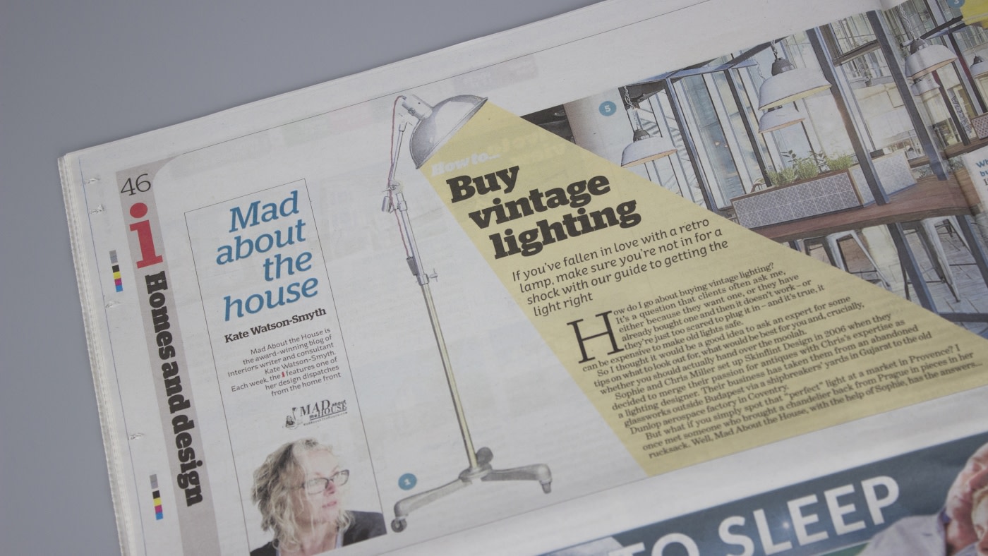 I: Journalist Kate Watson-Smyth on how to by vintage lighting