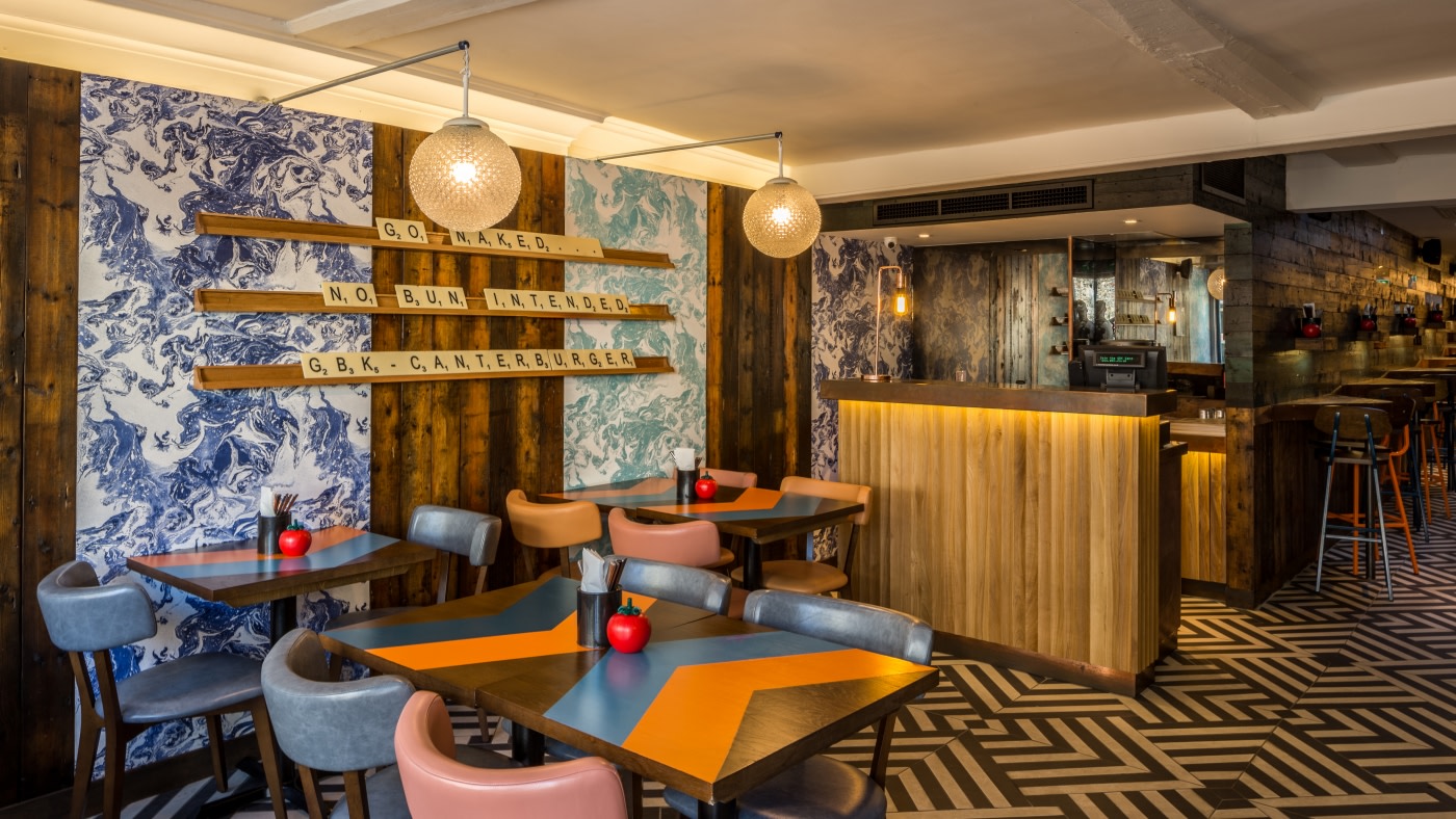 GBK, Canterbury | Gourmet Burger Co | Lighting Design | skinflint