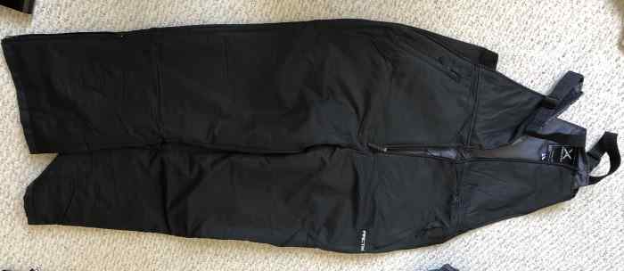 my snow bib laid out on the floor my snow bib laid out on the floor