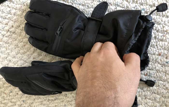 my waterproof gloves with the long sleeves