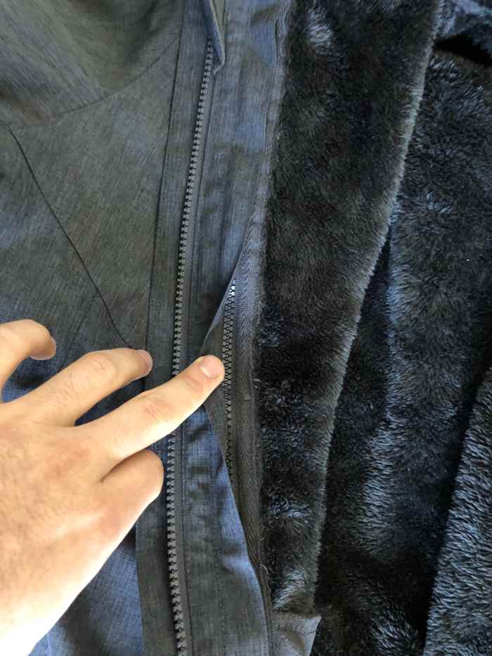 3-in-1 jacket inside zipper