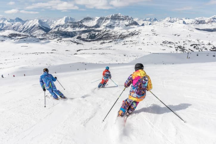 Skiers on a sunny day