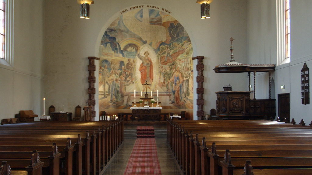 Kyrkjeromet i St Markus, i retning mot alteret