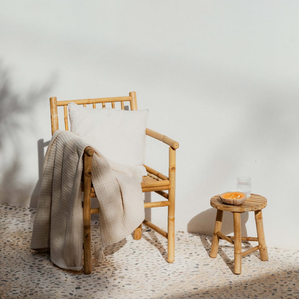 [*]Cadeira de Jardim com Braços em Bambu Senia