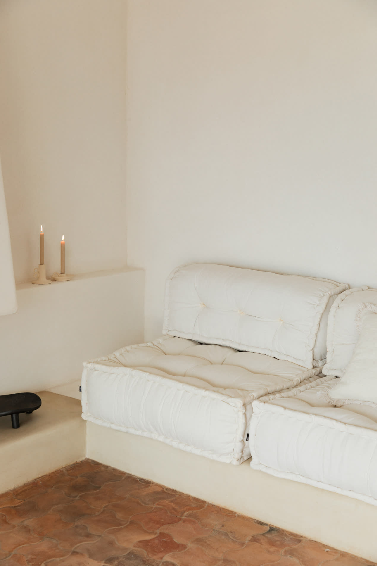 Encosto para sofá modular em algodão Yebel