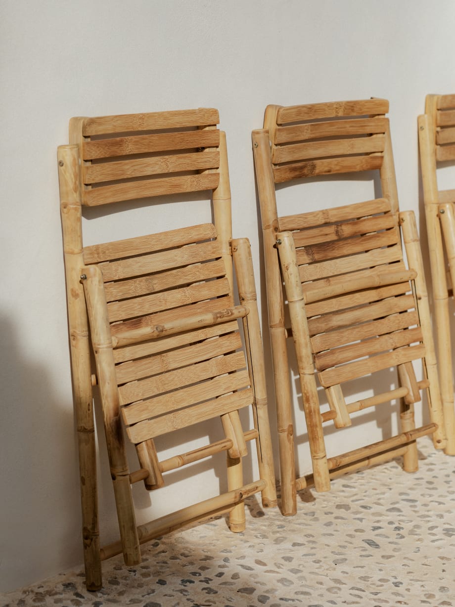 [*]Cadeira de Jardim Dobrável em Bambu Nelida