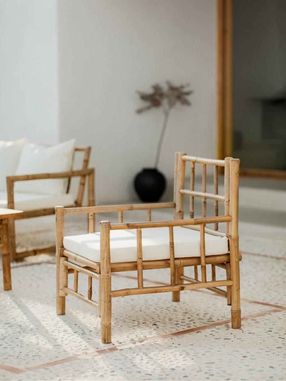 Cadeira de jardim em bambu Nui