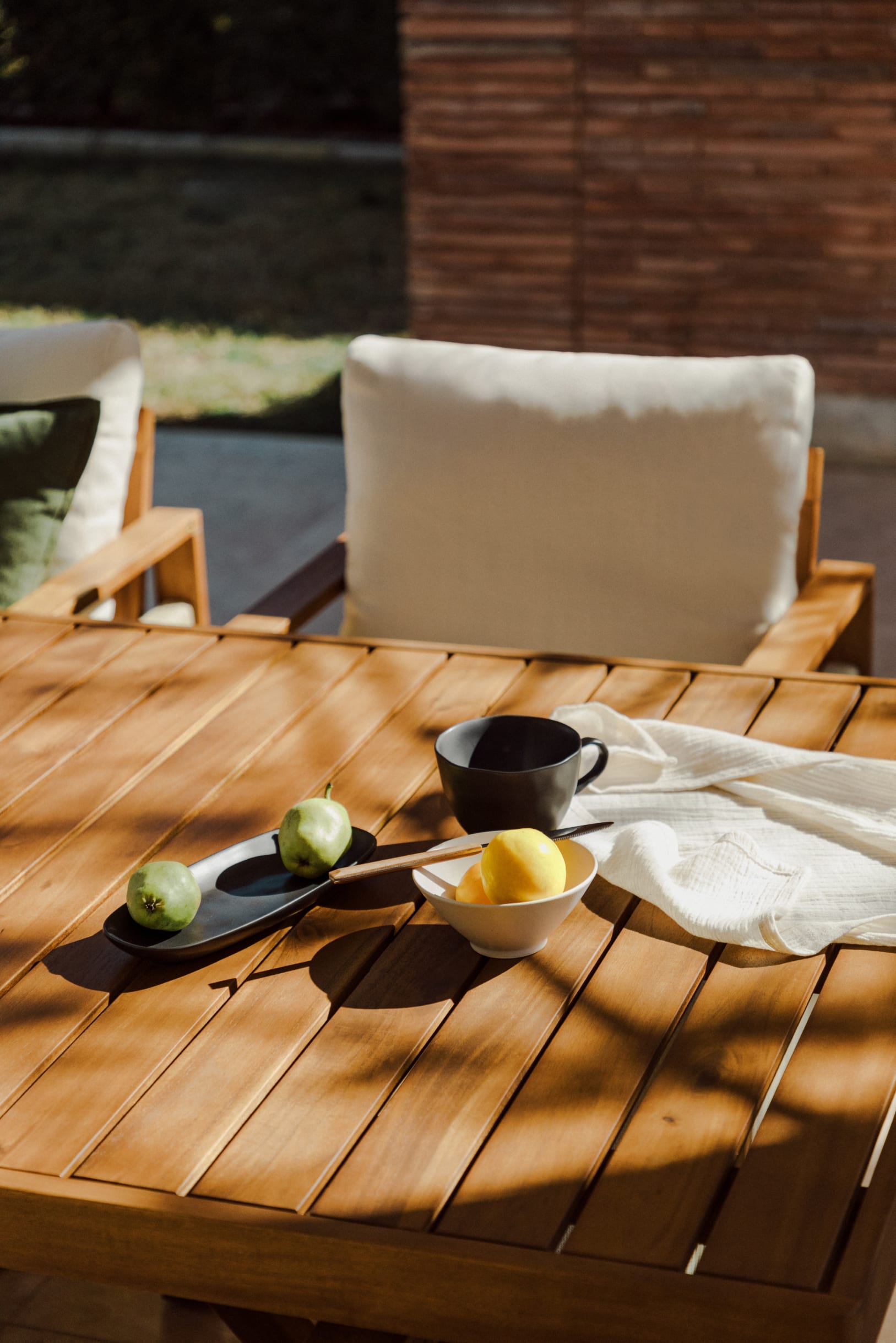 Mesa de jardín rectangular 200x100 cm en madera de acacia Nayely   