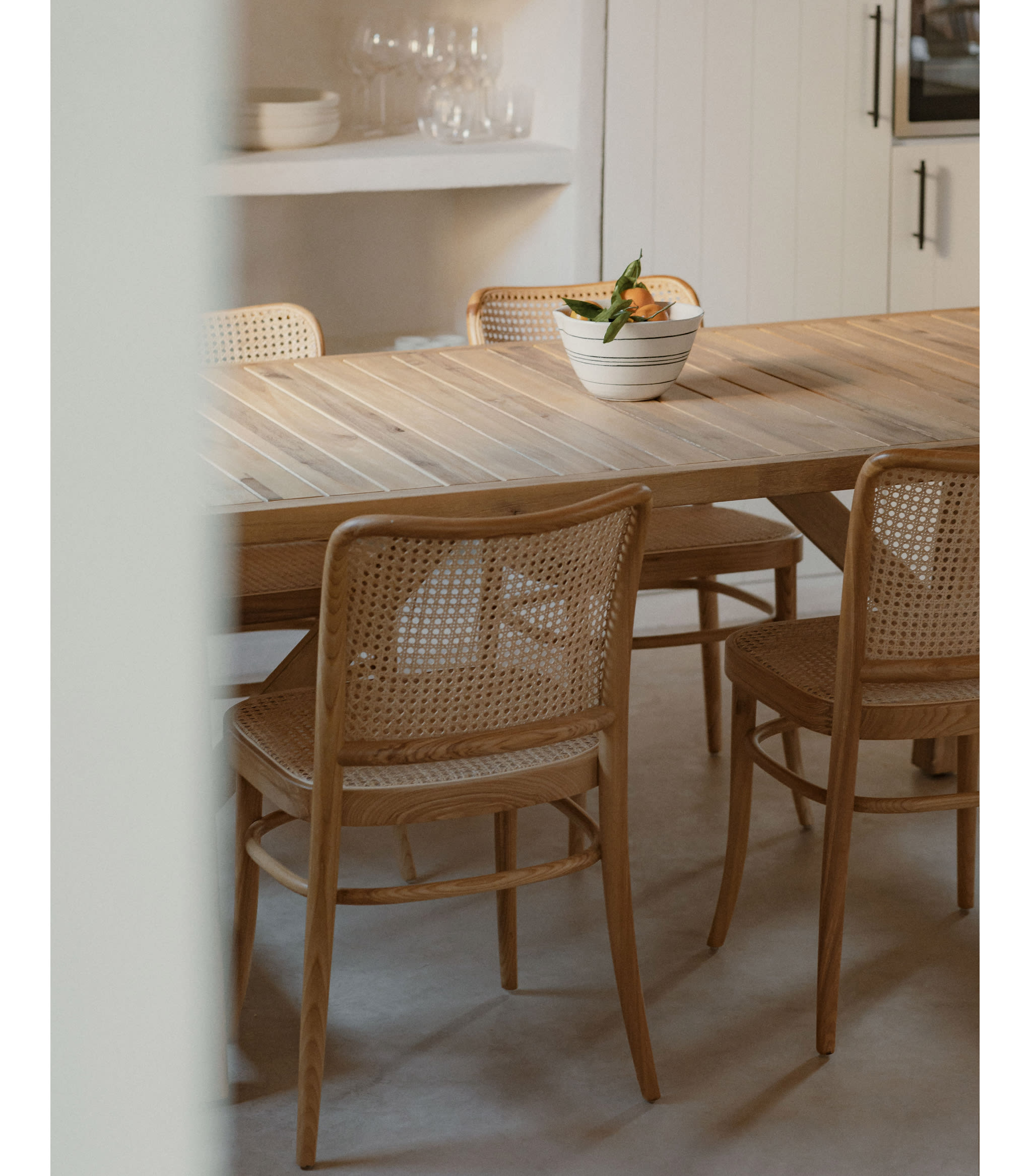 Cadeira de jantar em madeira de freixo Sharla