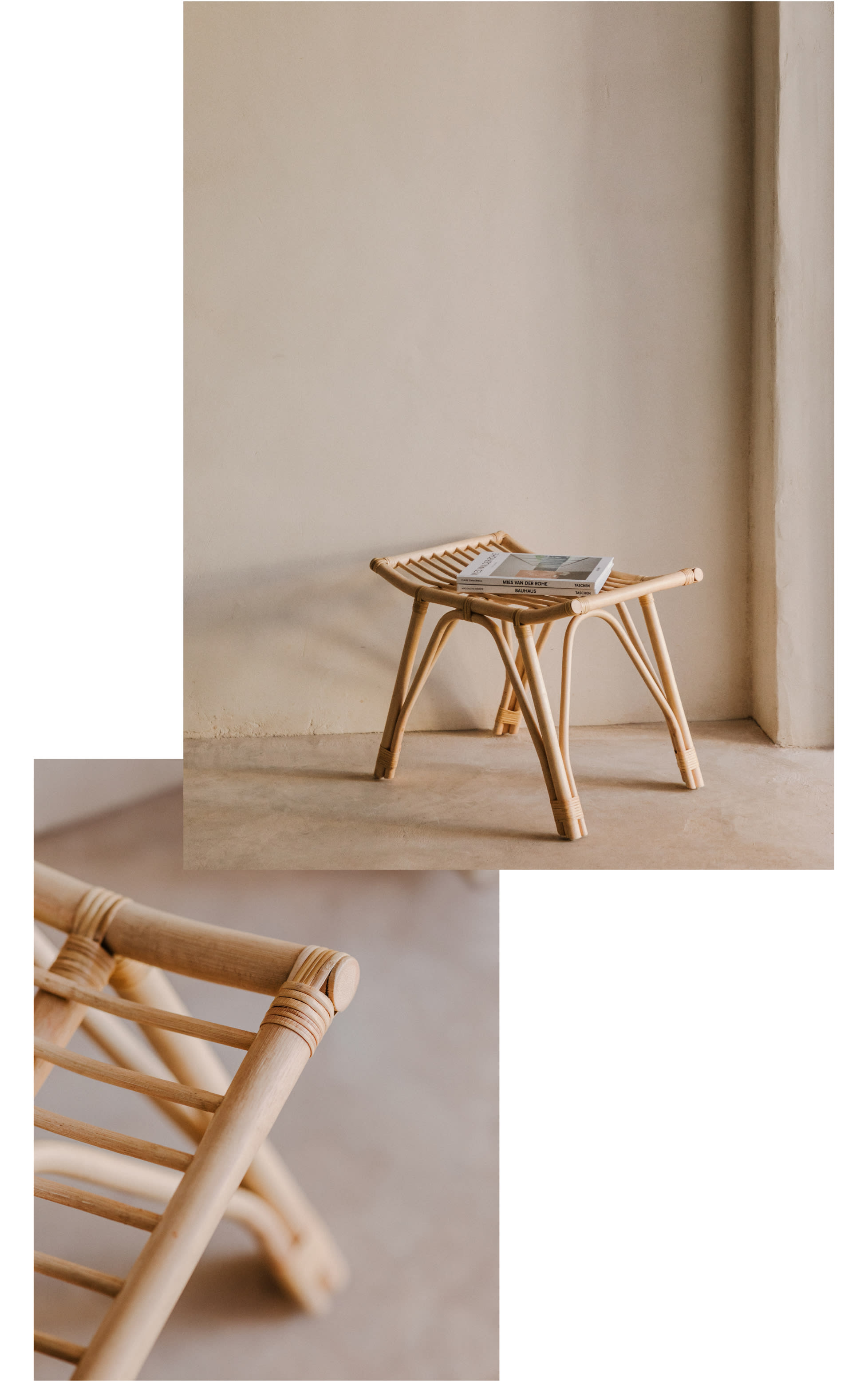 Banqueta baixa de vime Trevijon