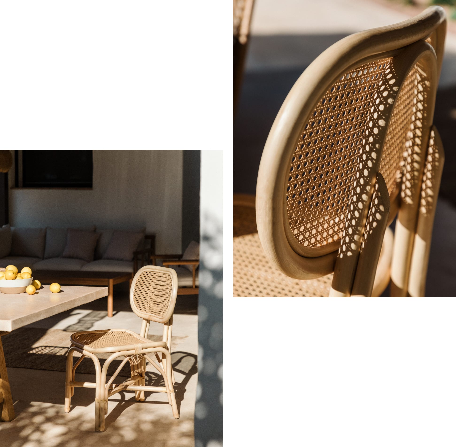 Cadeira de vime para jardim Caleb 