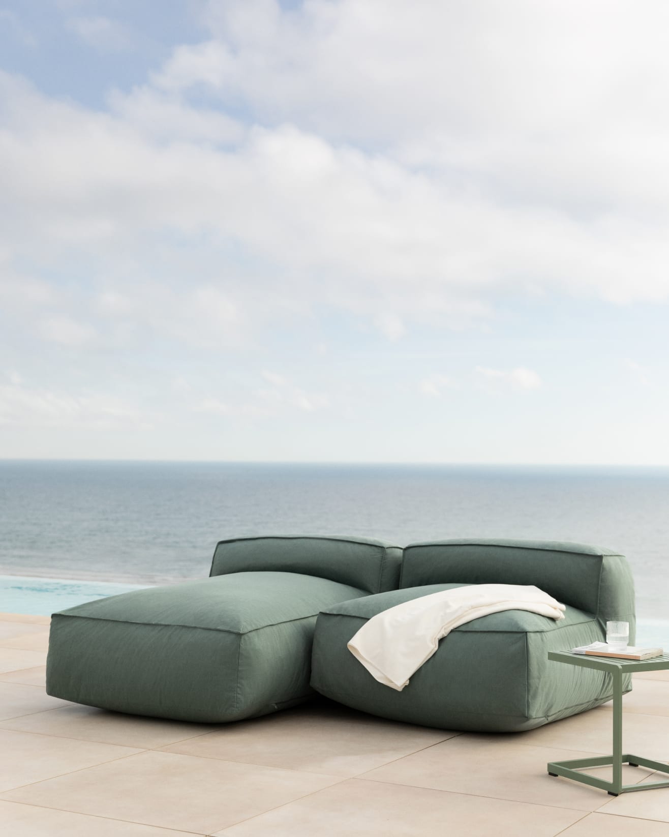 Canapé modulaire avec méridienne 2 pièces Dojans