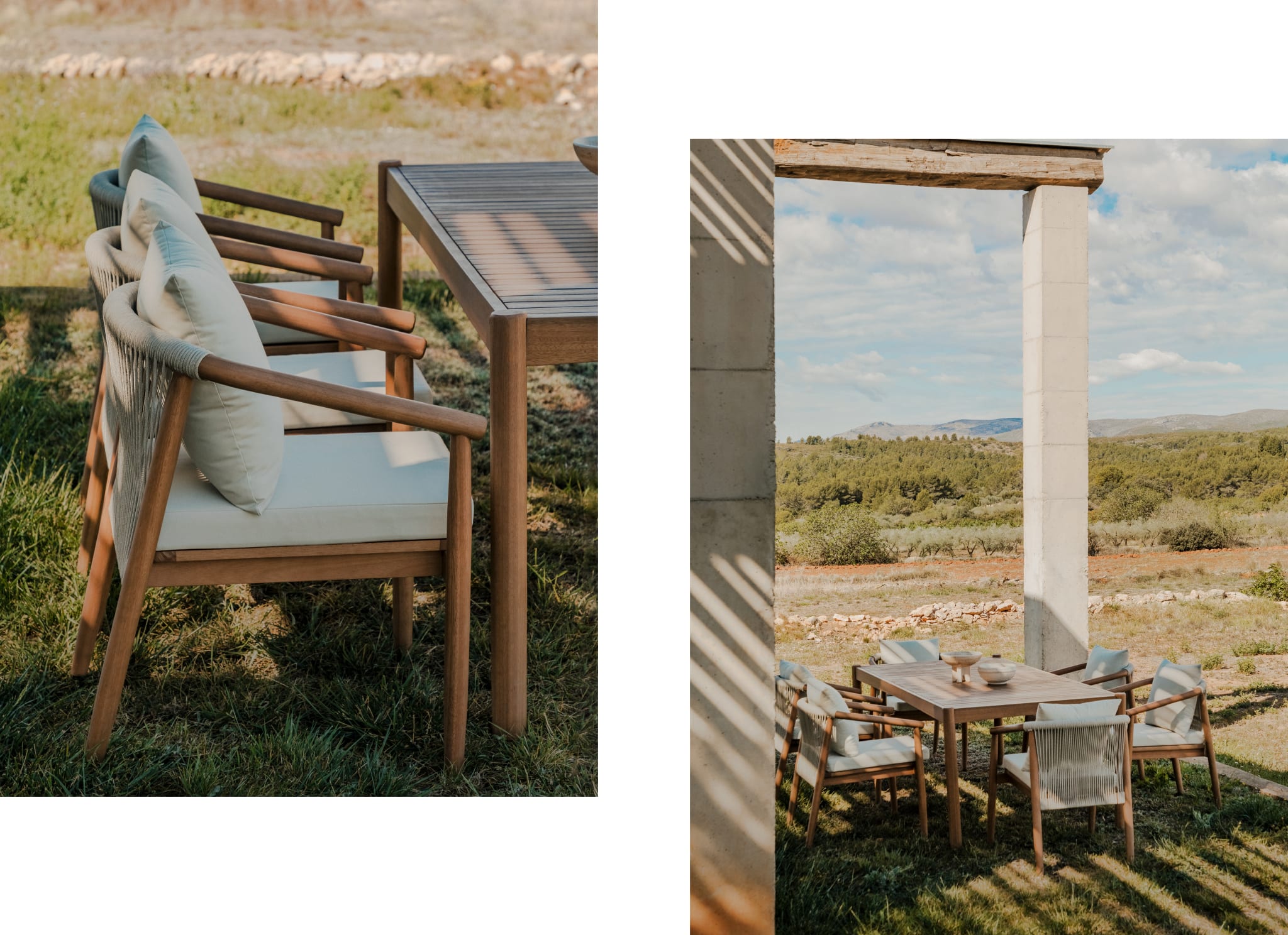 Chaise de salle à manger Aderyn avec accoudoirs en bois d'eucalyptus