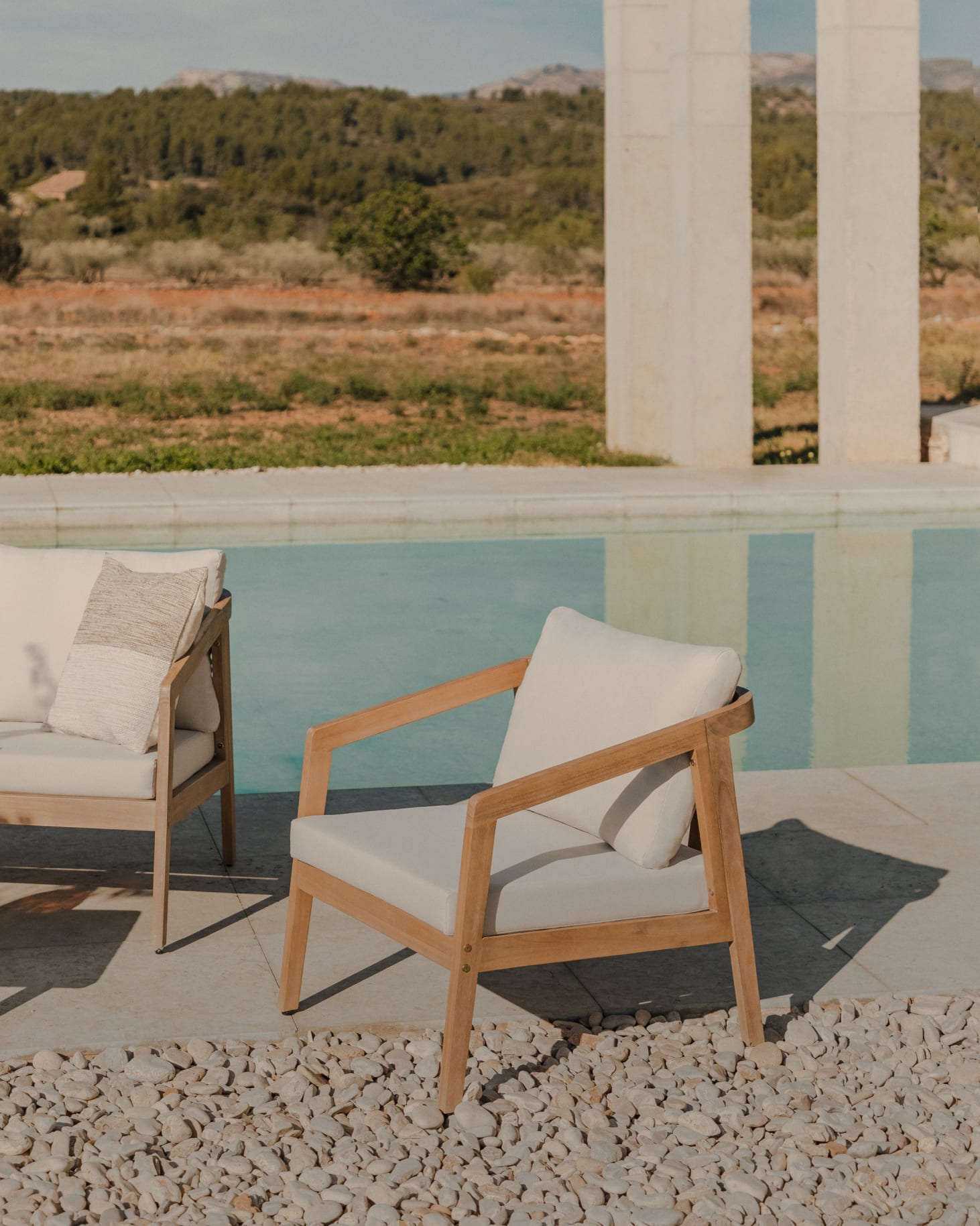 Fauteuil de jardin en bois d'acacia Kaela